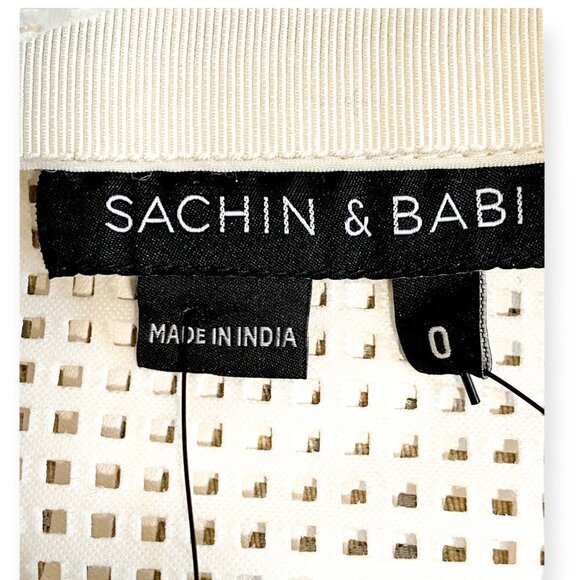 Sachin + Babi Eternity Shift dress in brocade and laser cut panels, size 0, NWT - Picture 4 of 13